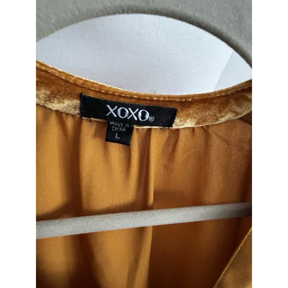Vtg Y2K Velvet Embroidered Top Yellow L Whimsigoth Western - Picture 4 of 11